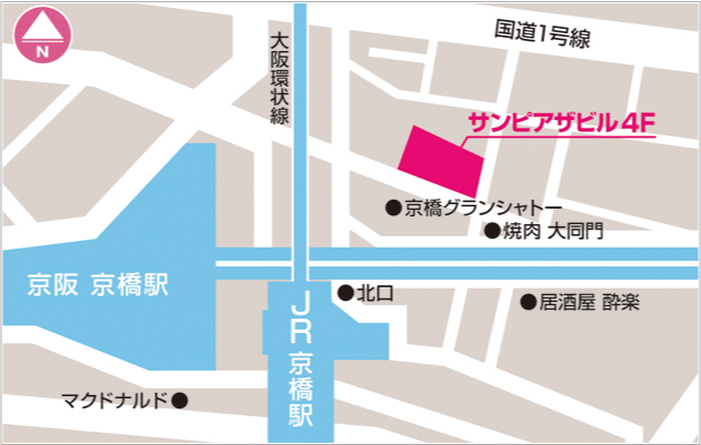 大阪風俗求人なら快楽玉乱堂（エステ）｜女性求人サイト｜お店付近の地図